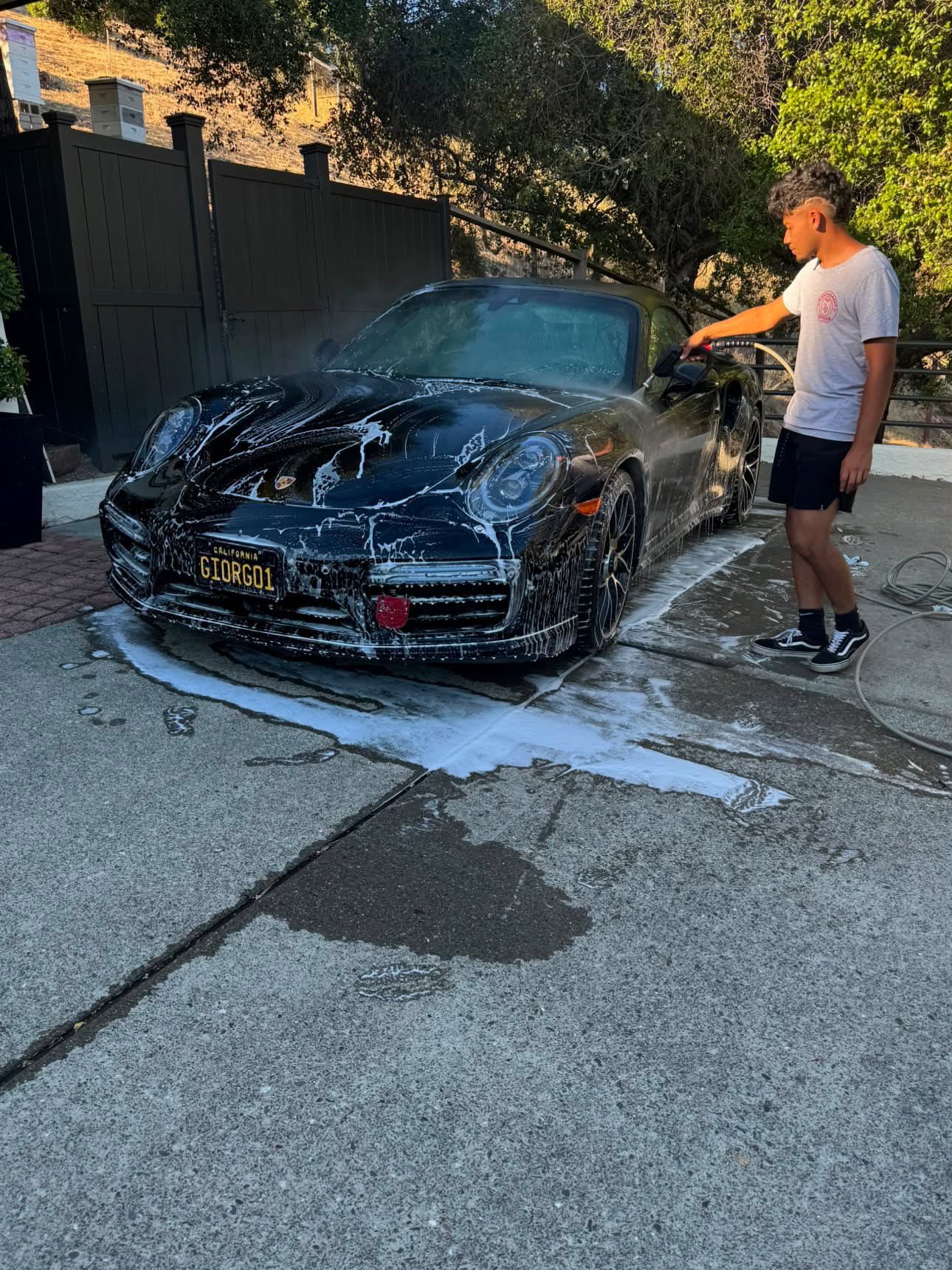 Freshly detailed vehicle